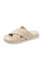 Load image into Gallery viewer, Open Toe Knit Strap Casual Slide Sandals
