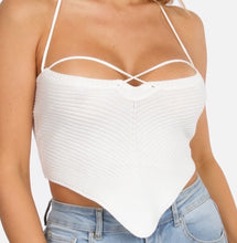 Load image into Gallery viewer, BOHEMIAN PRINCESS KNIT CROP TOP
