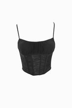 Load image into Gallery viewer, MILA MESH CORSET TOP (BLACK)
