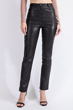 Load image into Gallery viewer, AVA - Faux Leather Pants Black
